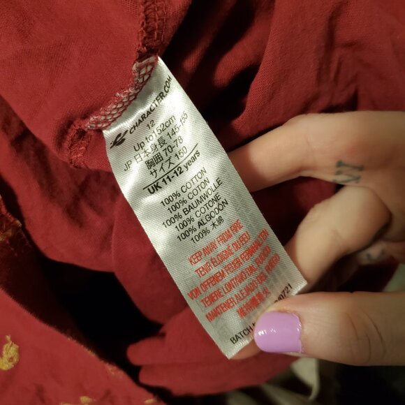 Harry Potter Wizarding World Gryffindor Red Gold Girls Dress Size 11/12 - Picture 8 of 8